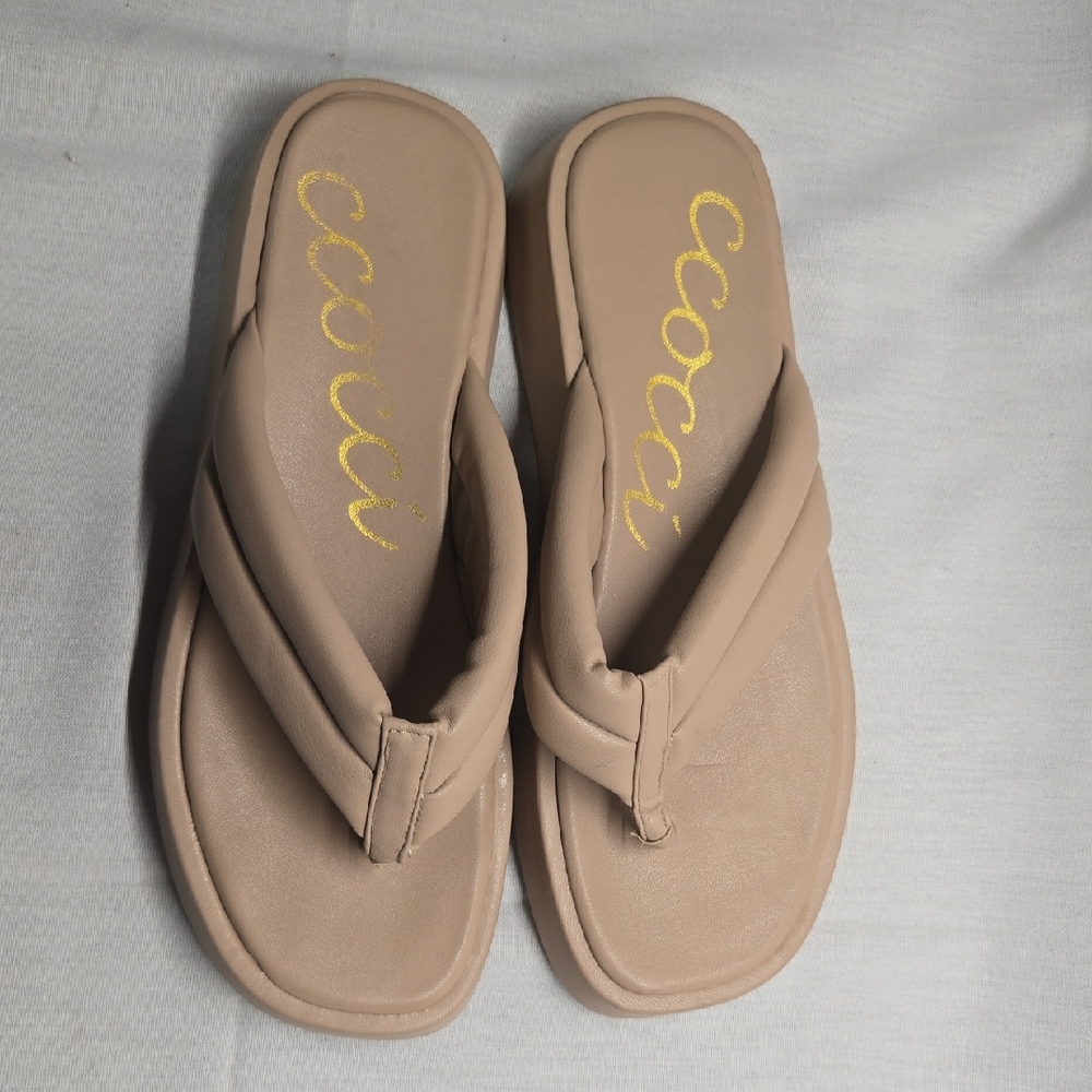 CCOCCI Women's Cream Sandals